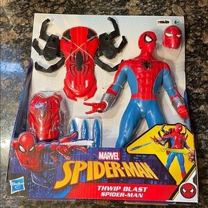 Marvel Spider-Man Thwip Blast Figure - Red, Blue, Black